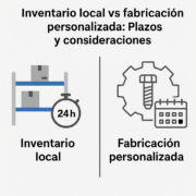 Inventario local vs fabricación personalizada