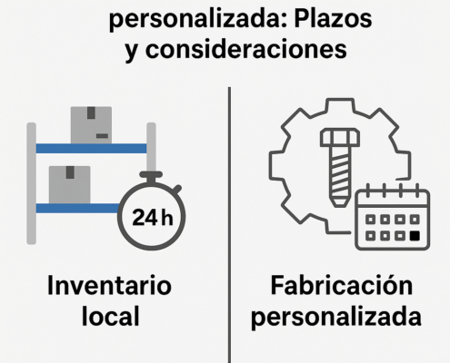 Inventario local vs fabricación personalizada